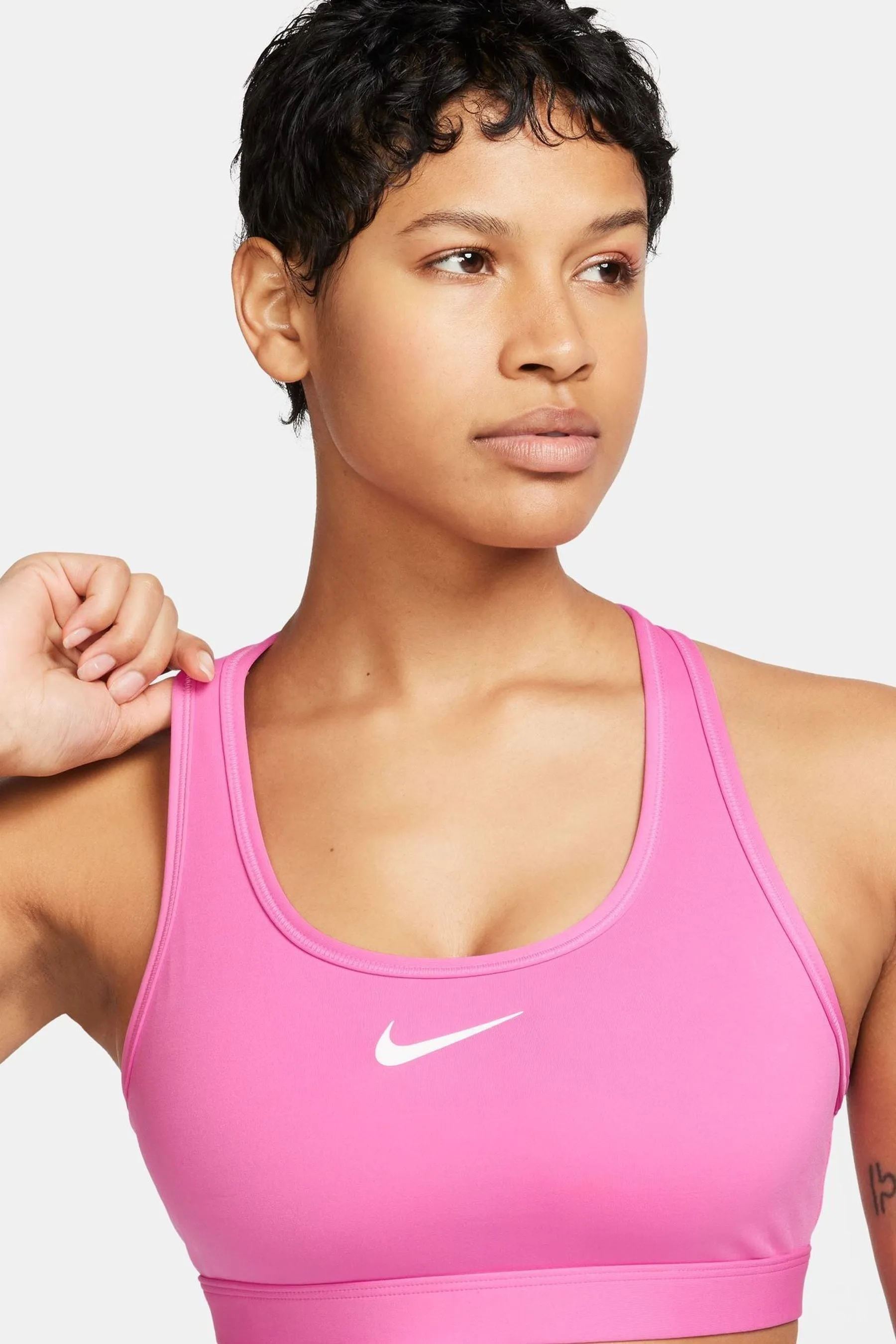 Nike - DriFIT - Reggiseno imbottito sostegno medio con logo