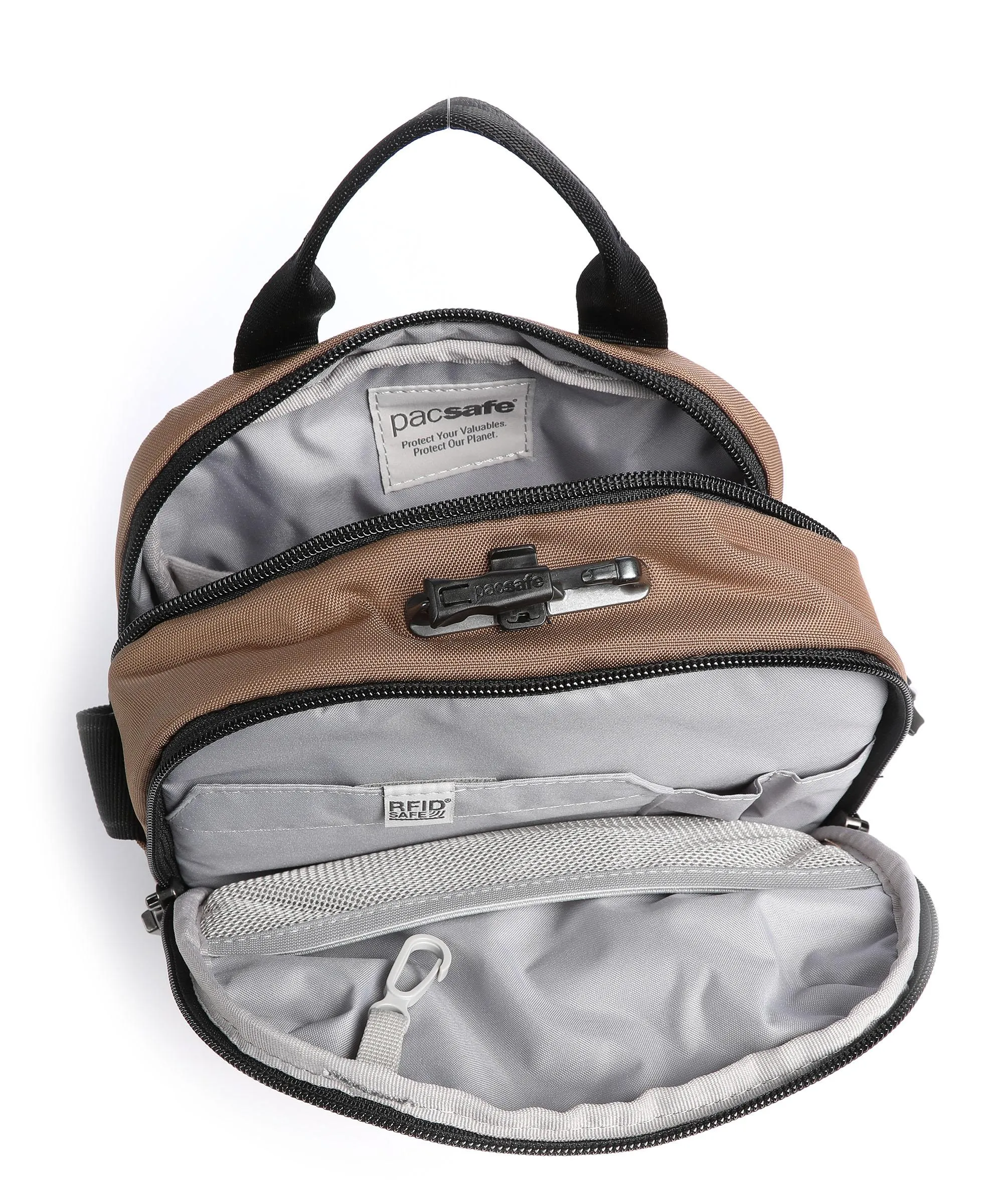  Pacsafe Metrosafe X Borsa a tracolla poliestere riciclato marrone  