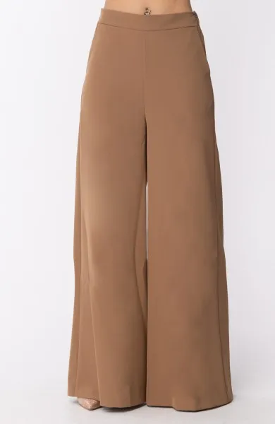 Pantalone a palazzo basic Gianduia