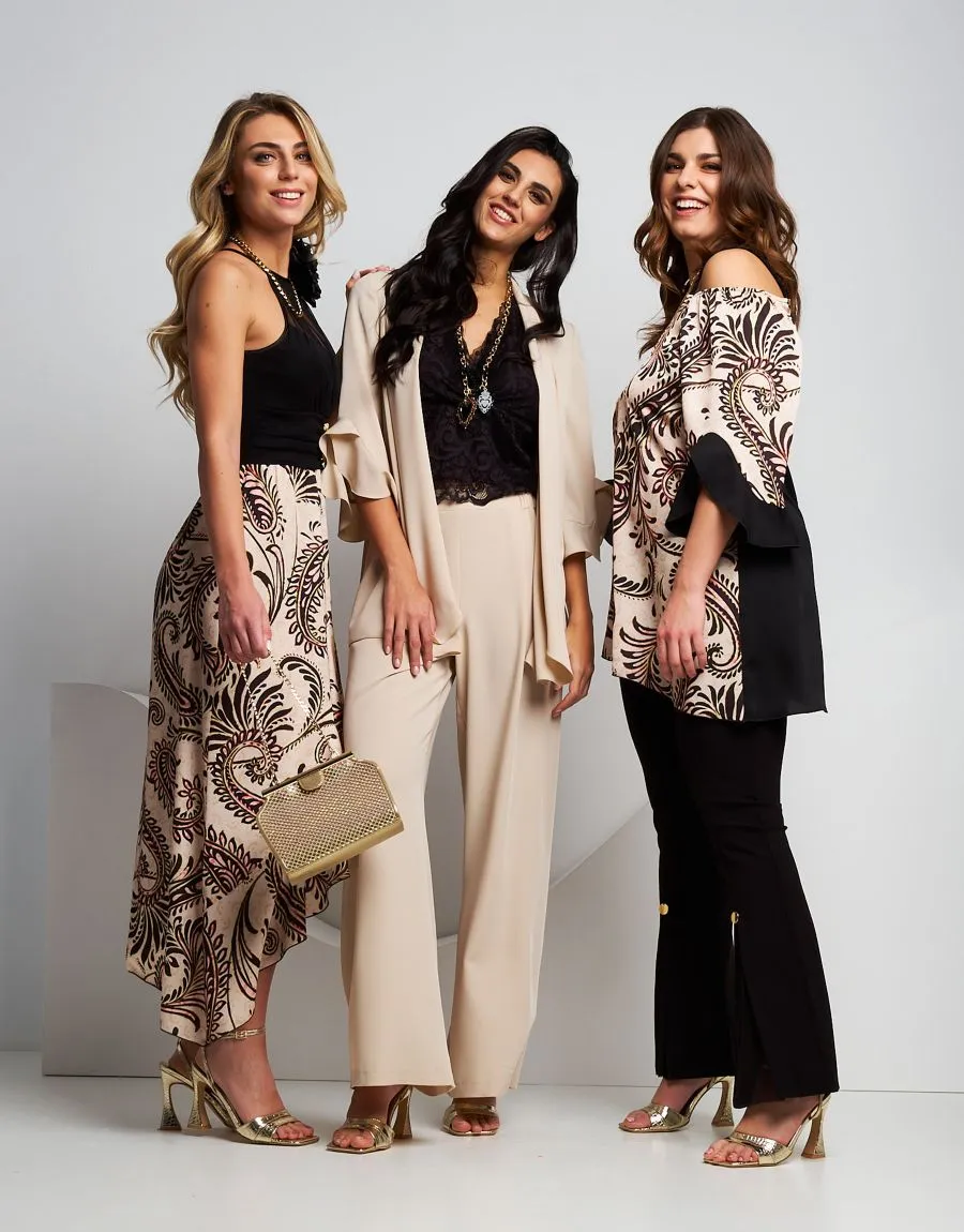 Pantalone ampio in tessuto fluido