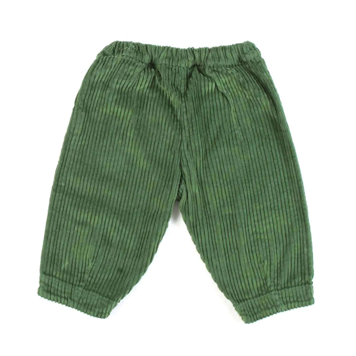 Pantalone Baby Verde In Velluto A Coste