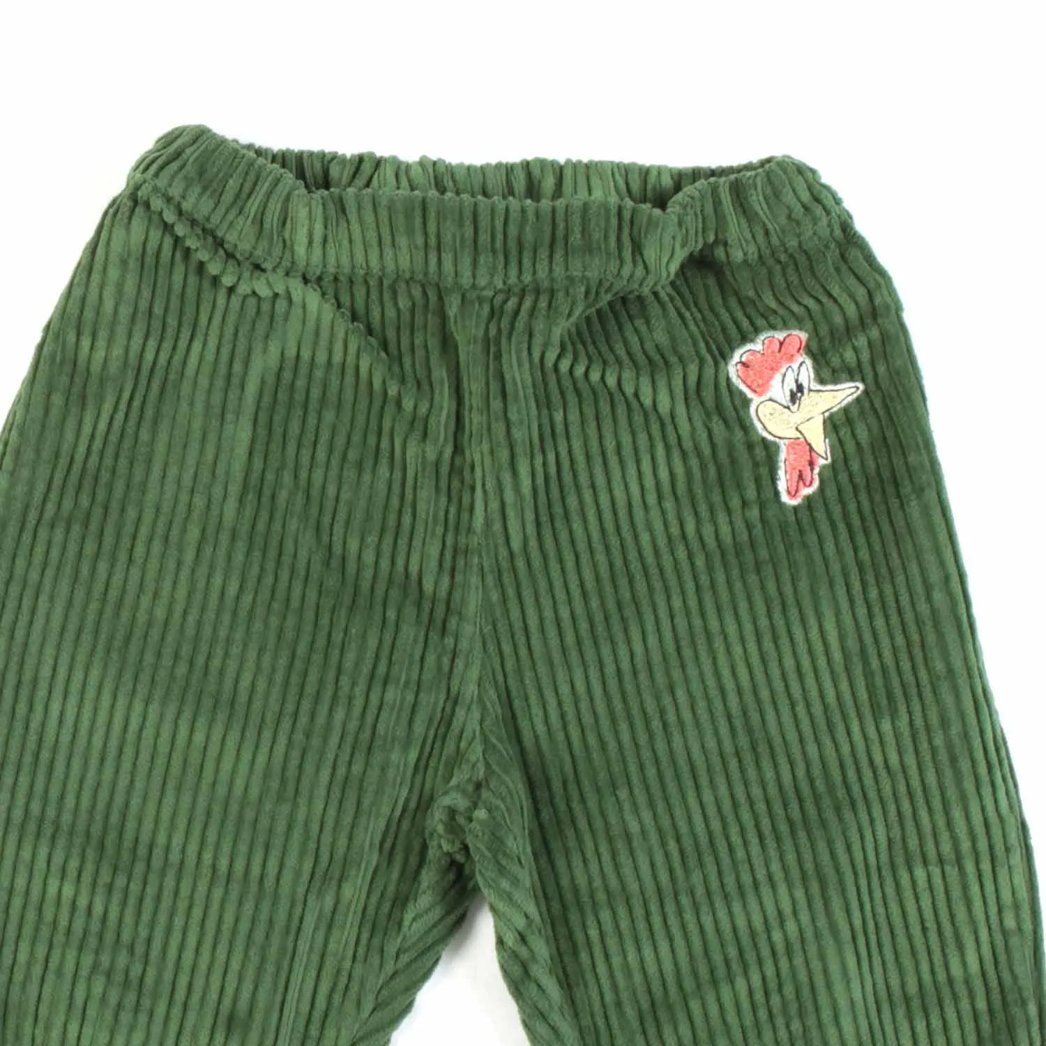 Pantalone Baby Verde In Velluto A Coste
