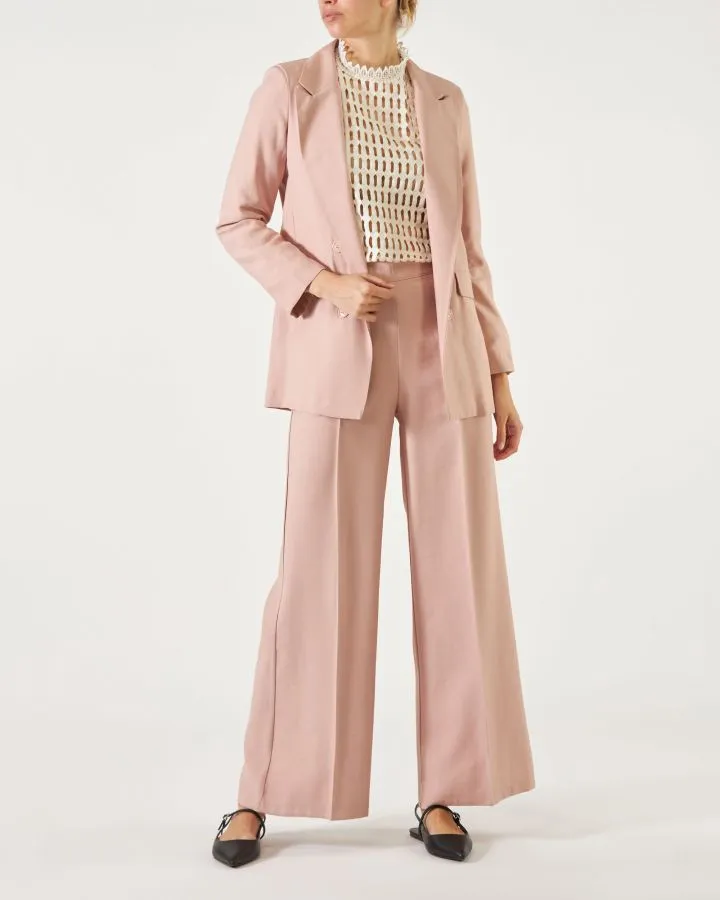 Pantalone Flash a palazzo di colore rosa