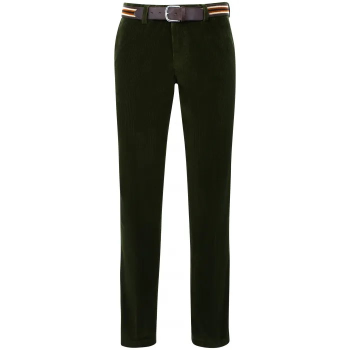 Pantalone in velluto a coste elasticizzato Dark Green