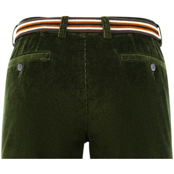 Pantalone in velluto a coste elasticizzato Dark Green