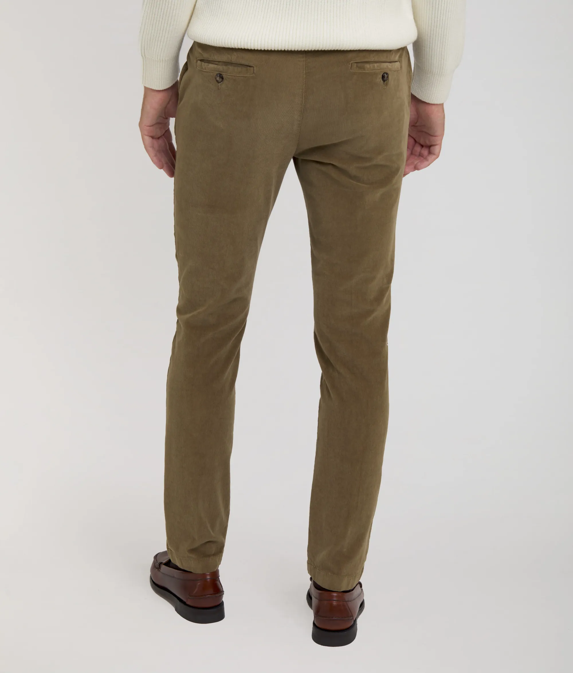 PANTALONE "BRERA" VERDE IN VELLUTO MILLERIGHE