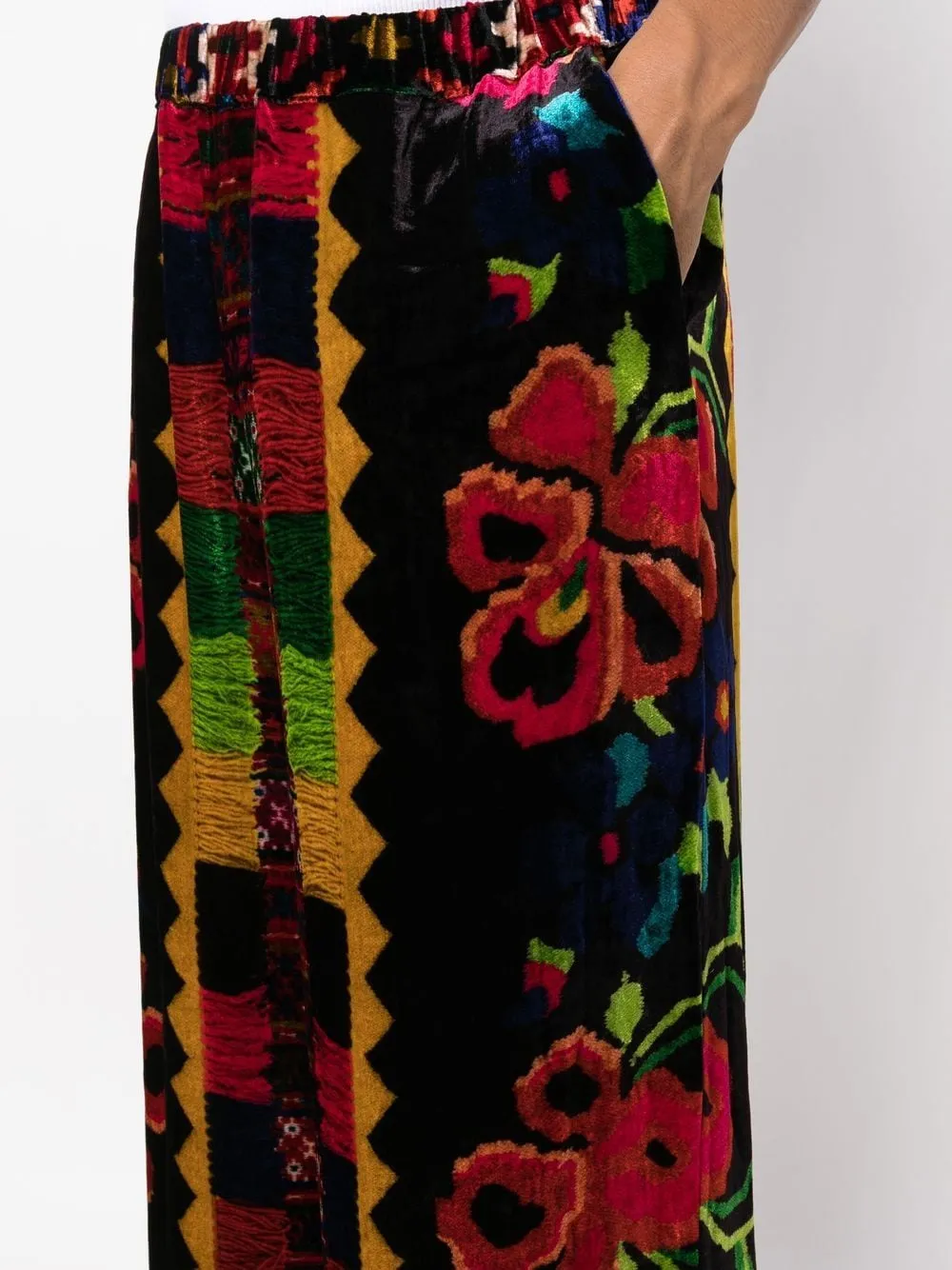 pantalone velluto fantasia