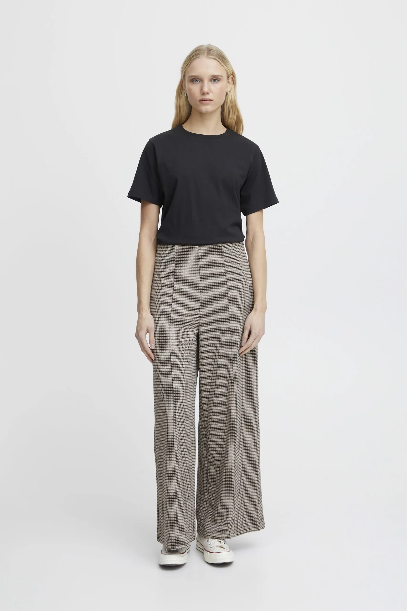 Pantaloni a palazzo Ichi IHKATE CAMELEON PA2 Beige