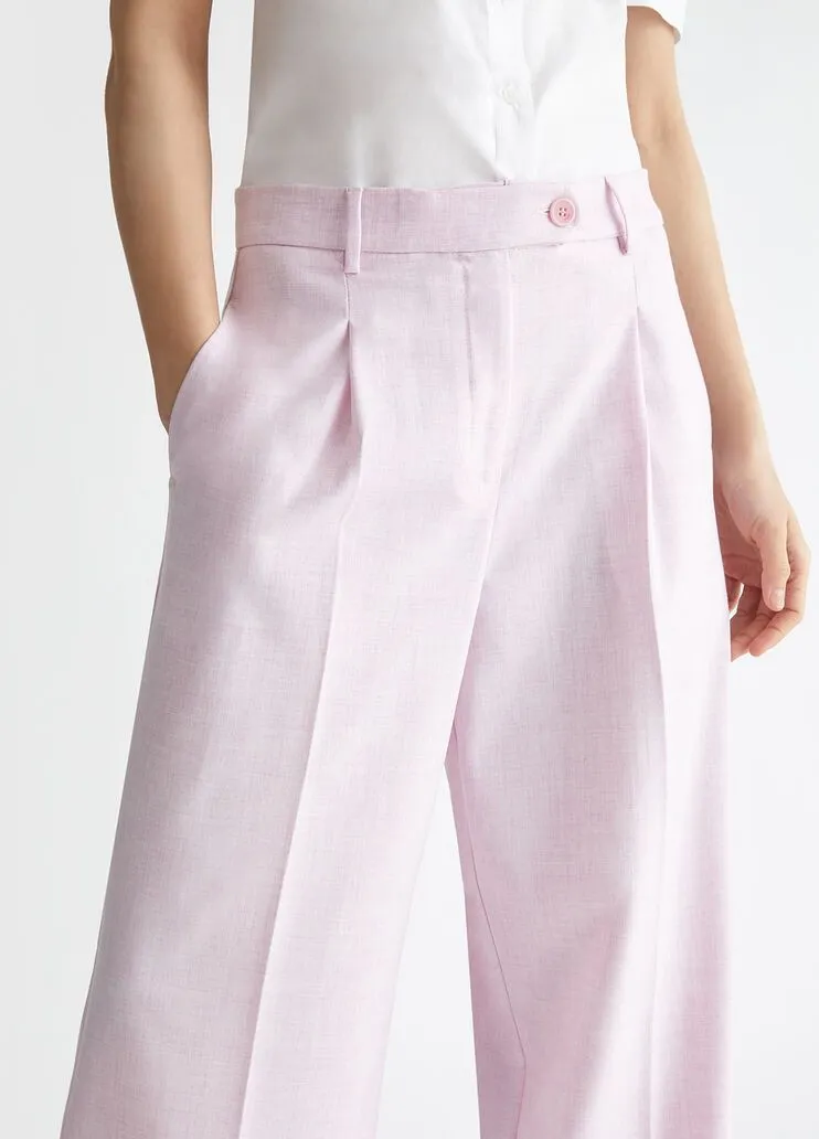 Pantaloni a palazzo in twill liu jo