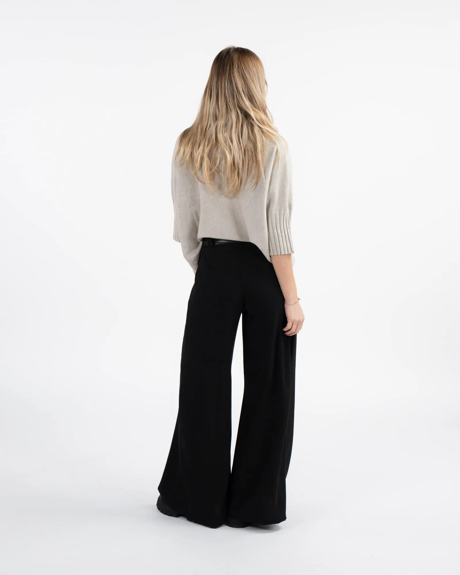 Pantaloni a palazzo - NERO