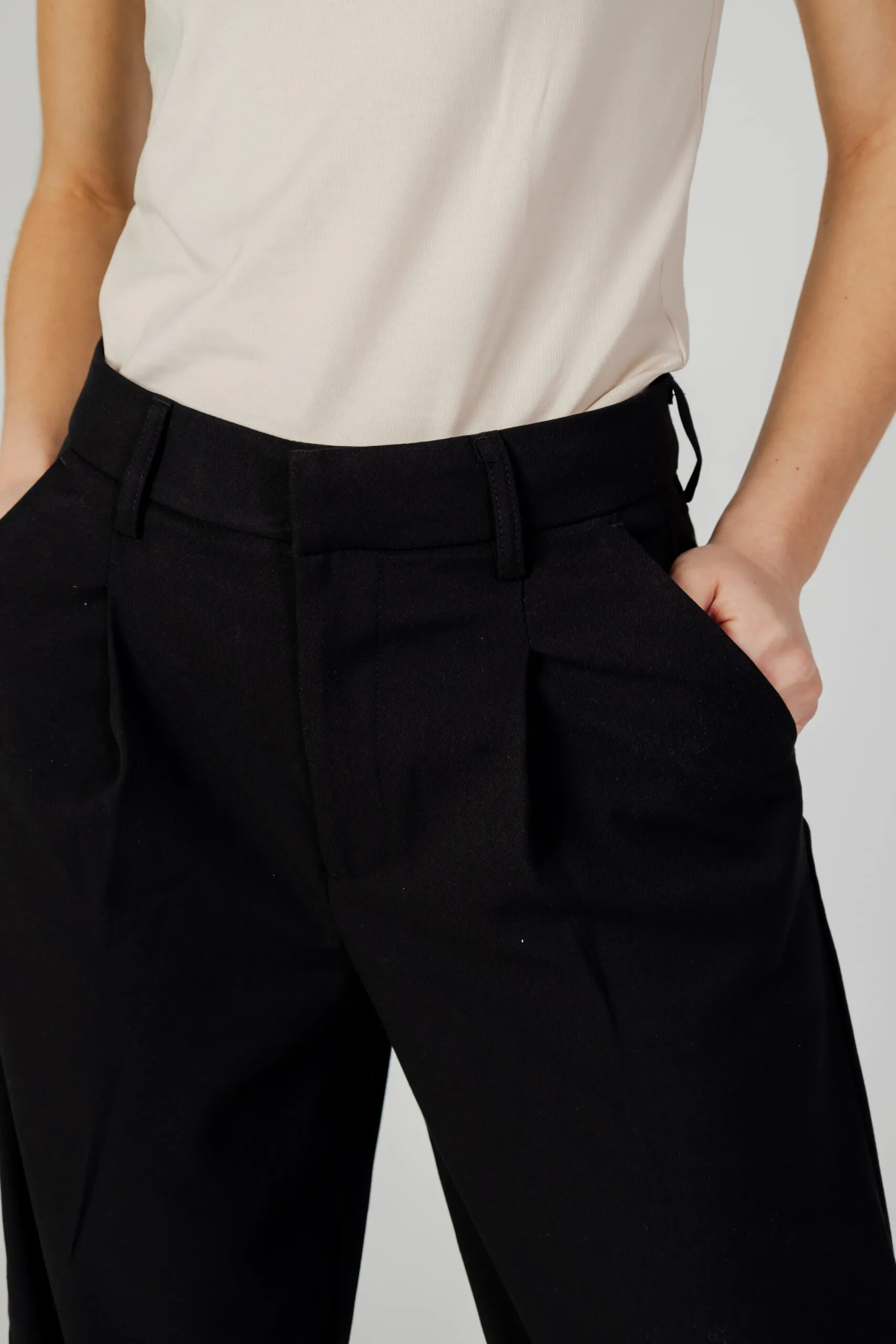 Pantaloni a palazzo Only Onlleora Hw Wide Nero