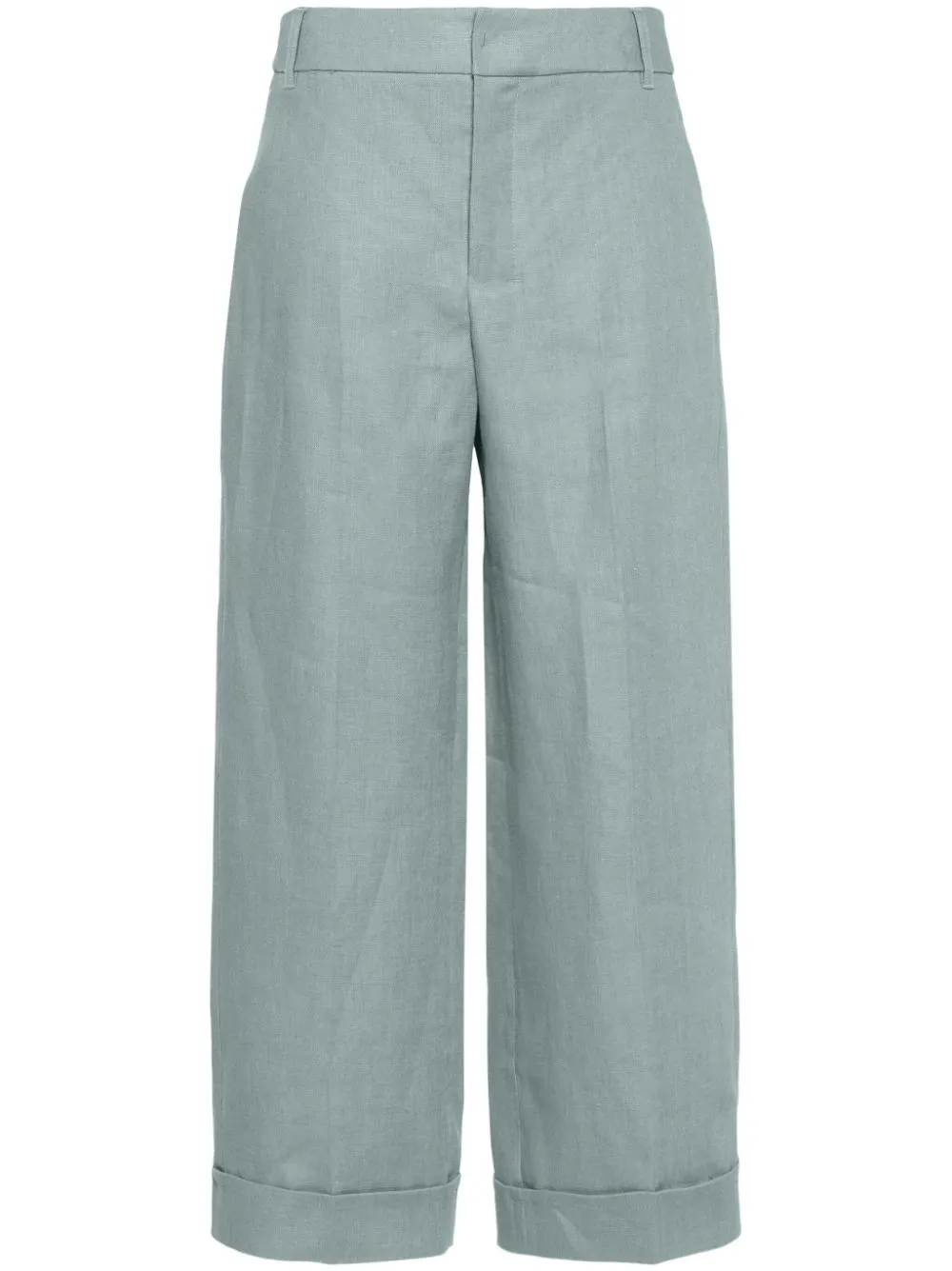 Pantaloni a palazzo Salix con vita alta in azzurro - donna