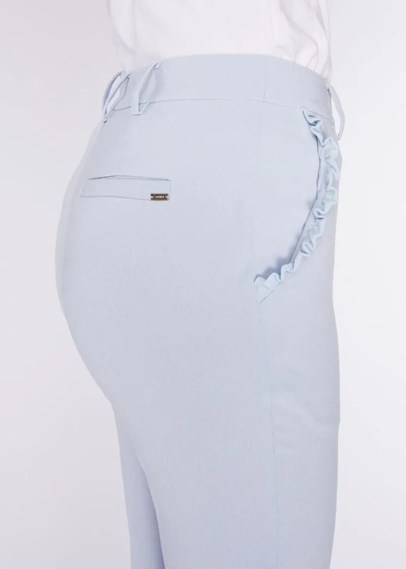 Pantaloni capri con rouches