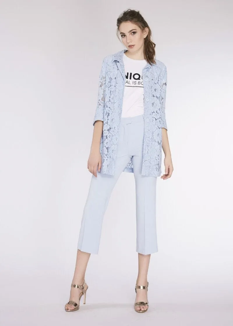 Pantaloni capri con rouches