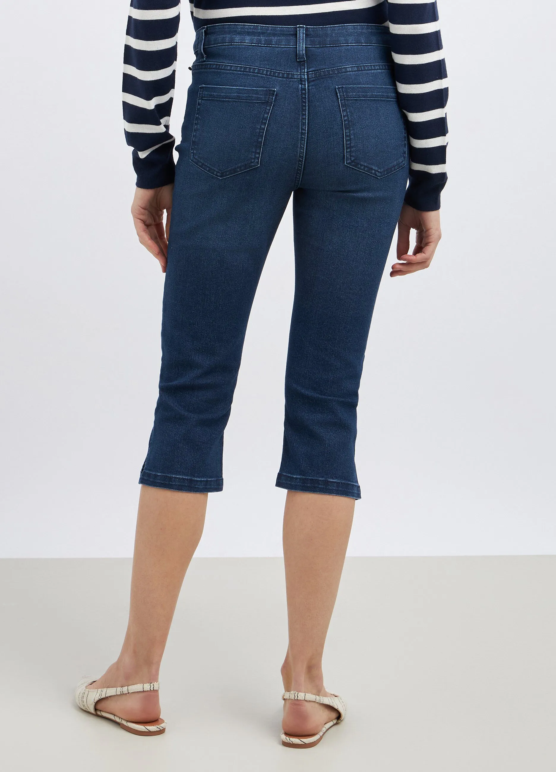 Pantaloni capri in denim donna