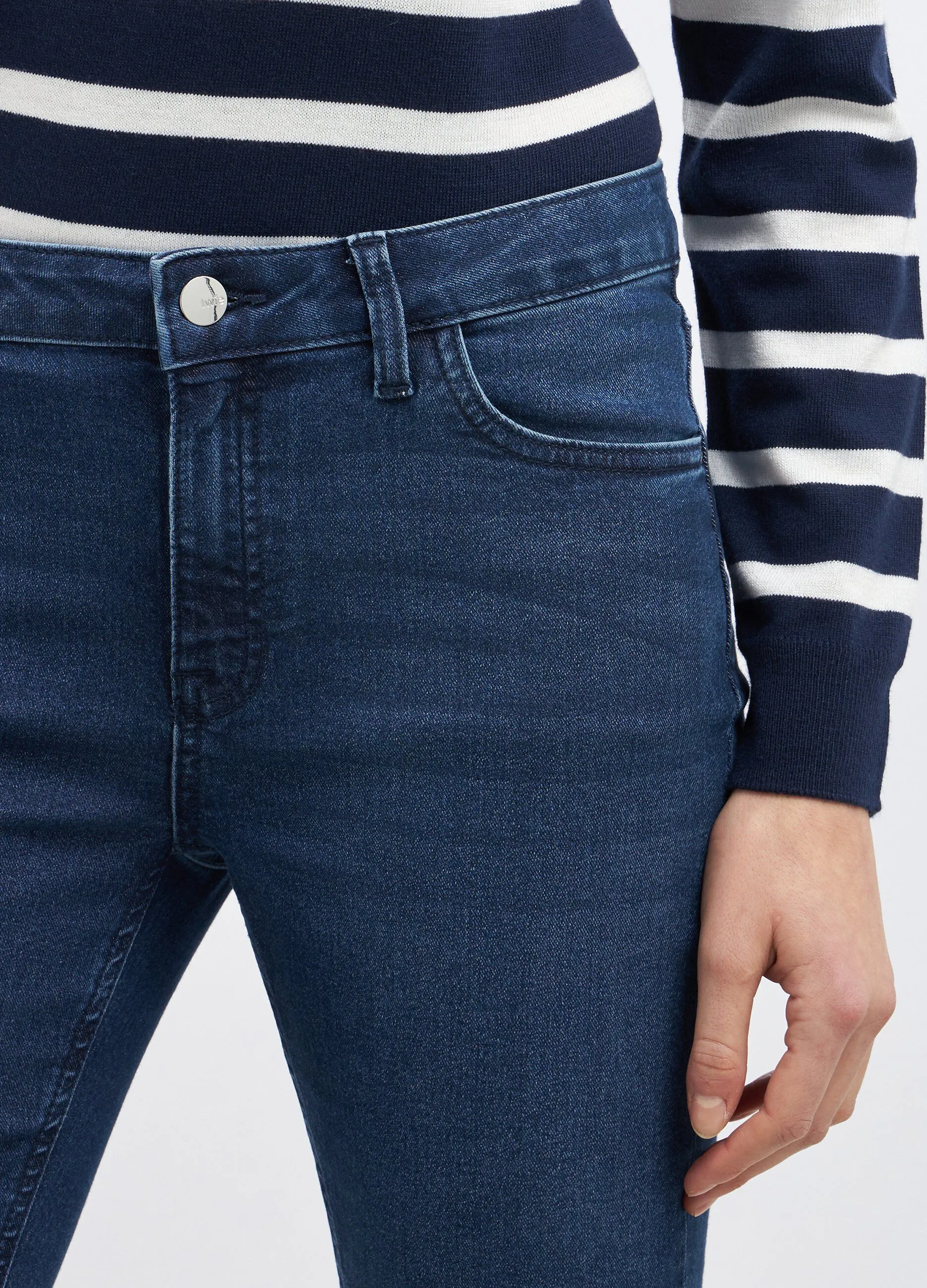 Pantaloni capri in denim donna
