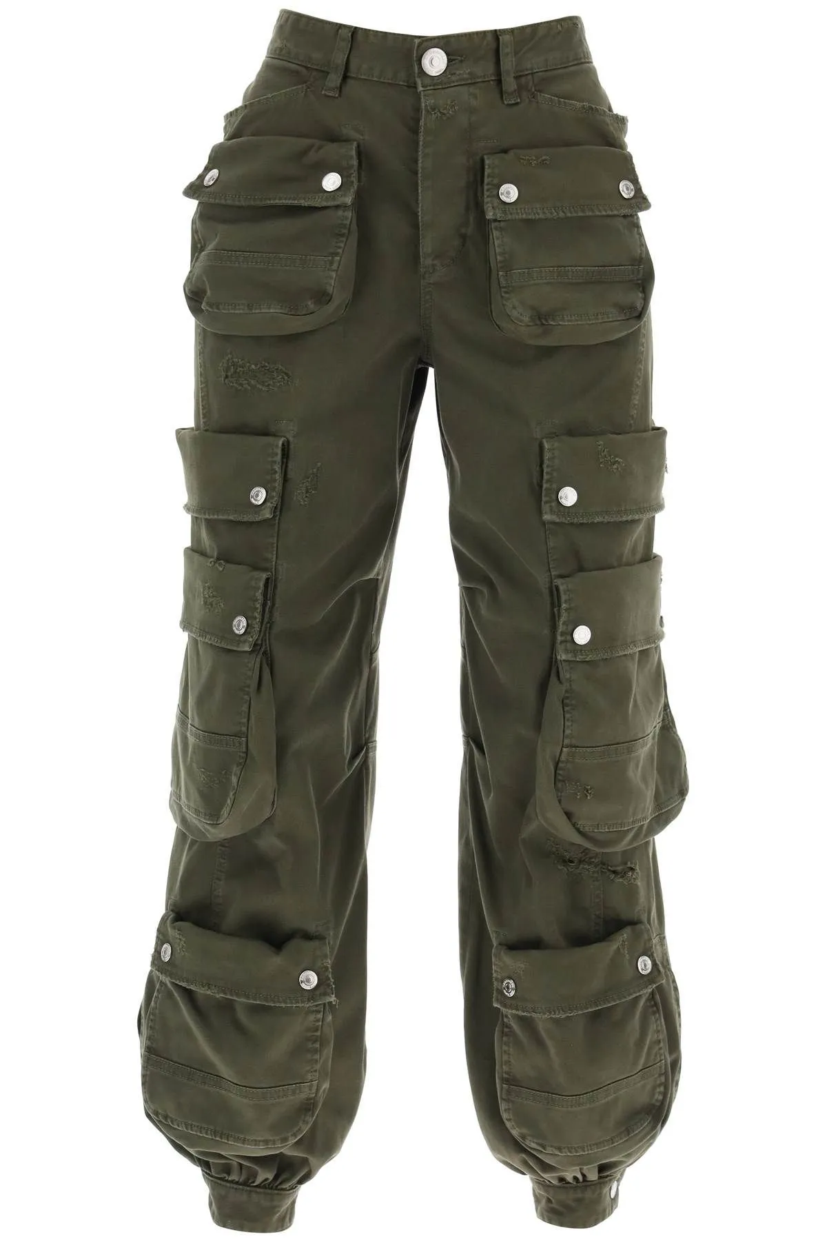 Pantaloni cargo a gamba ampia