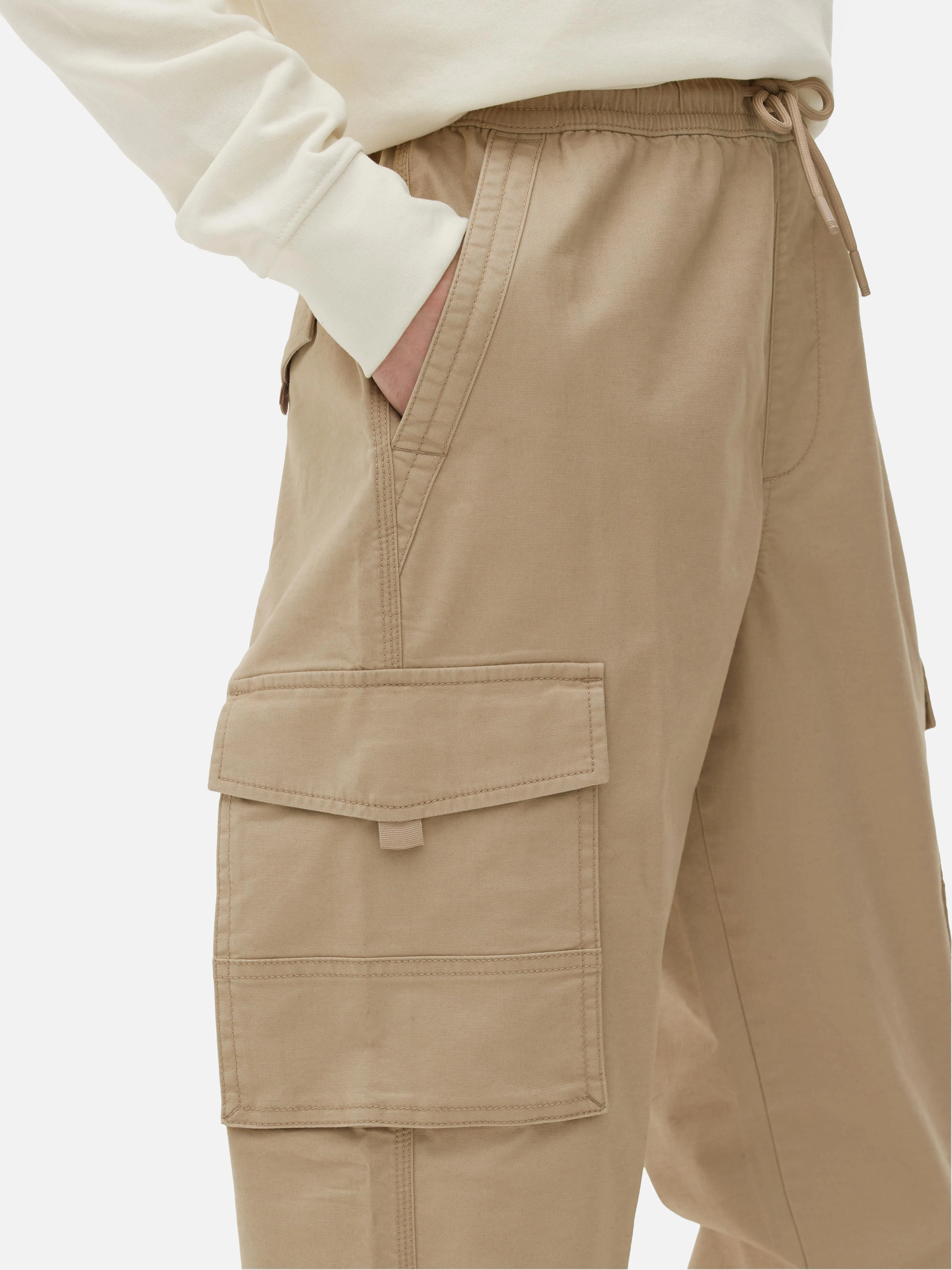 Pantaloni cargo con bordo elasticizzato