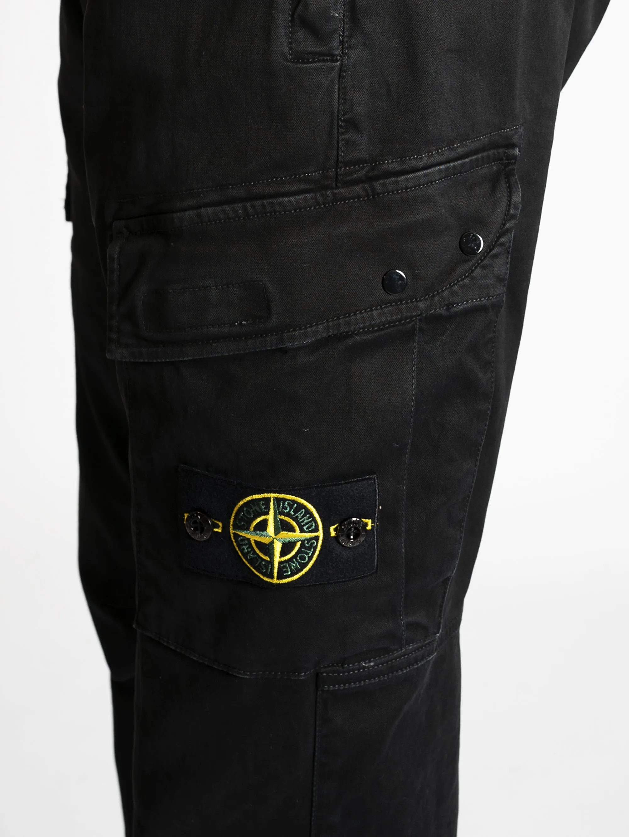 Pantaloni Cargo con Elastico Nero