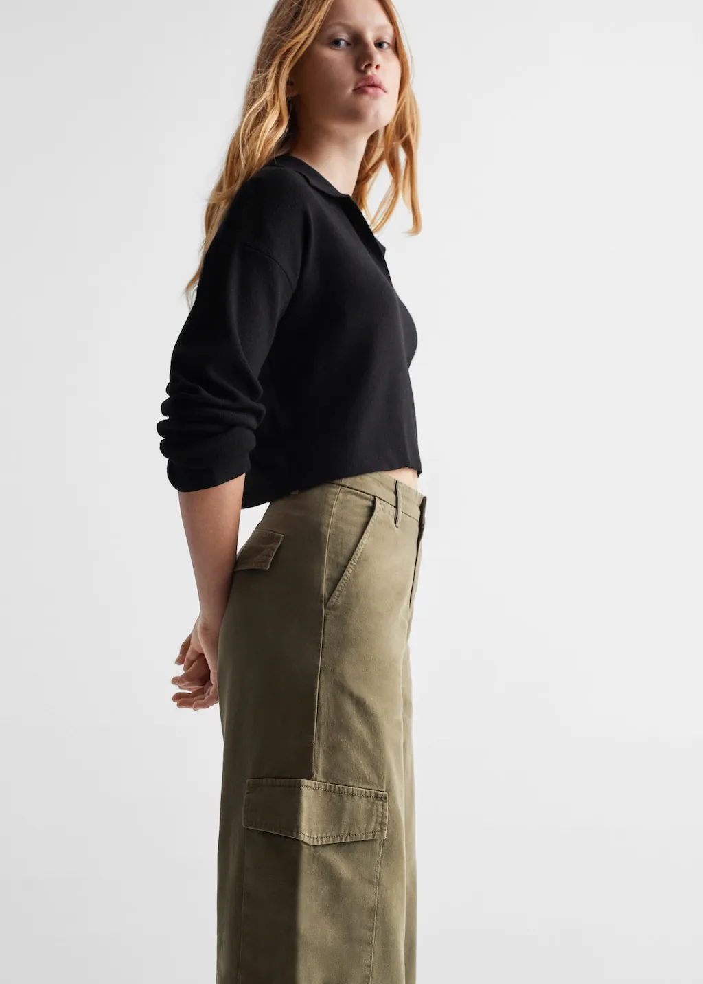 Pantaloni cargo cotone