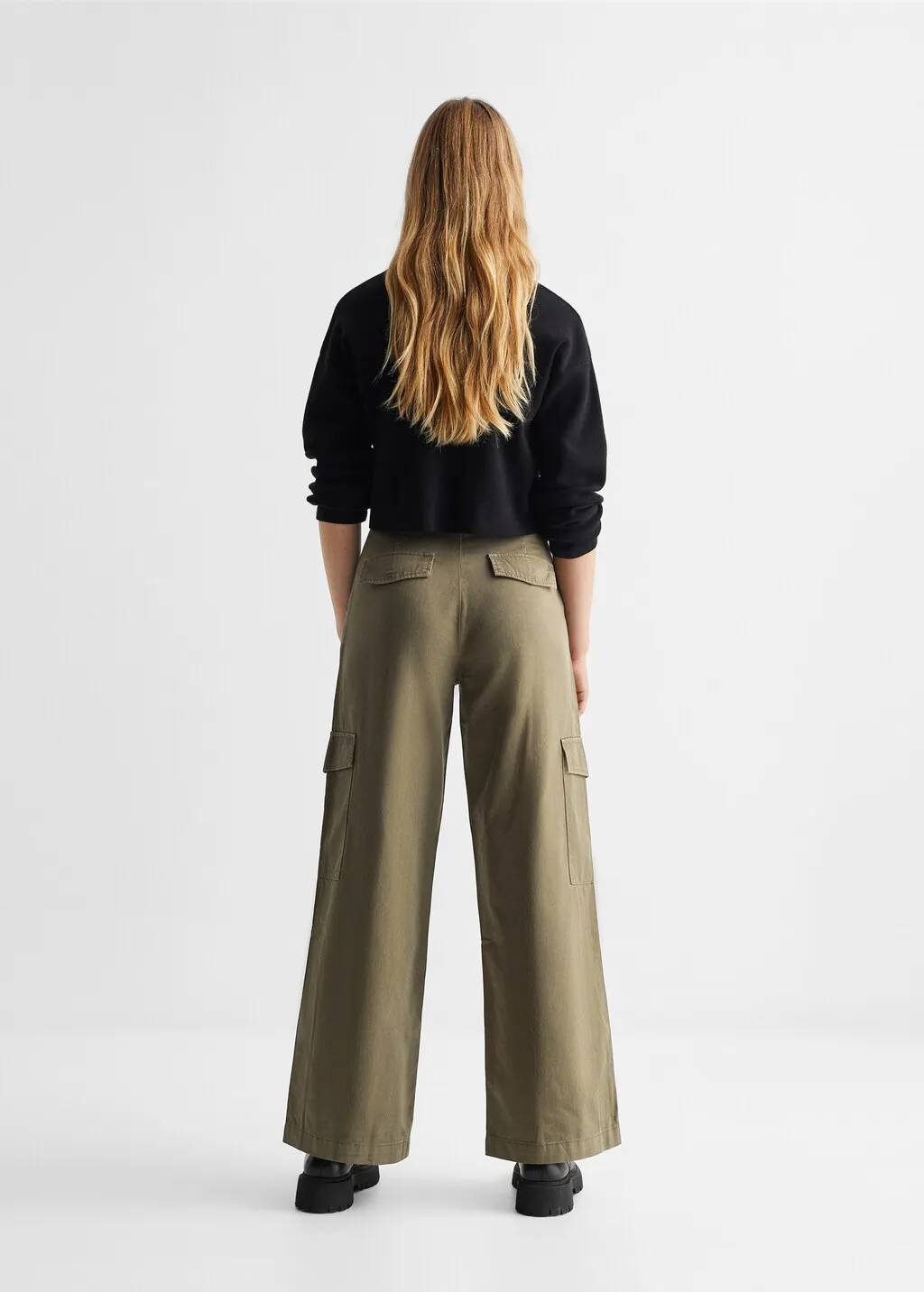 Pantaloni cargo cotone