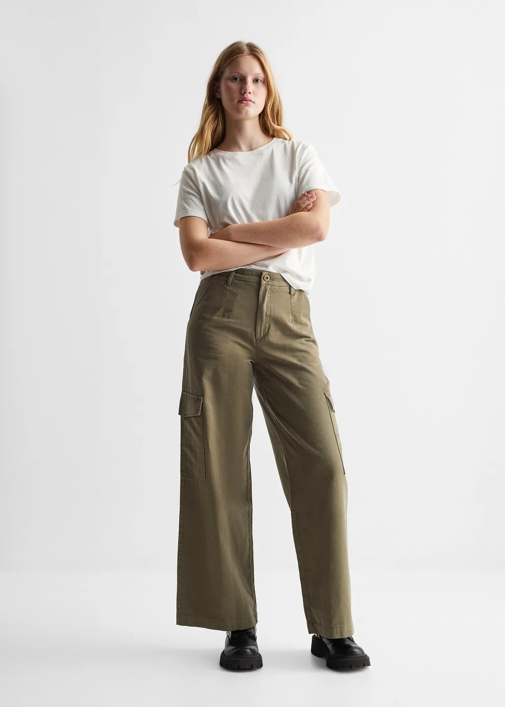 Pantaloni cargo cotone