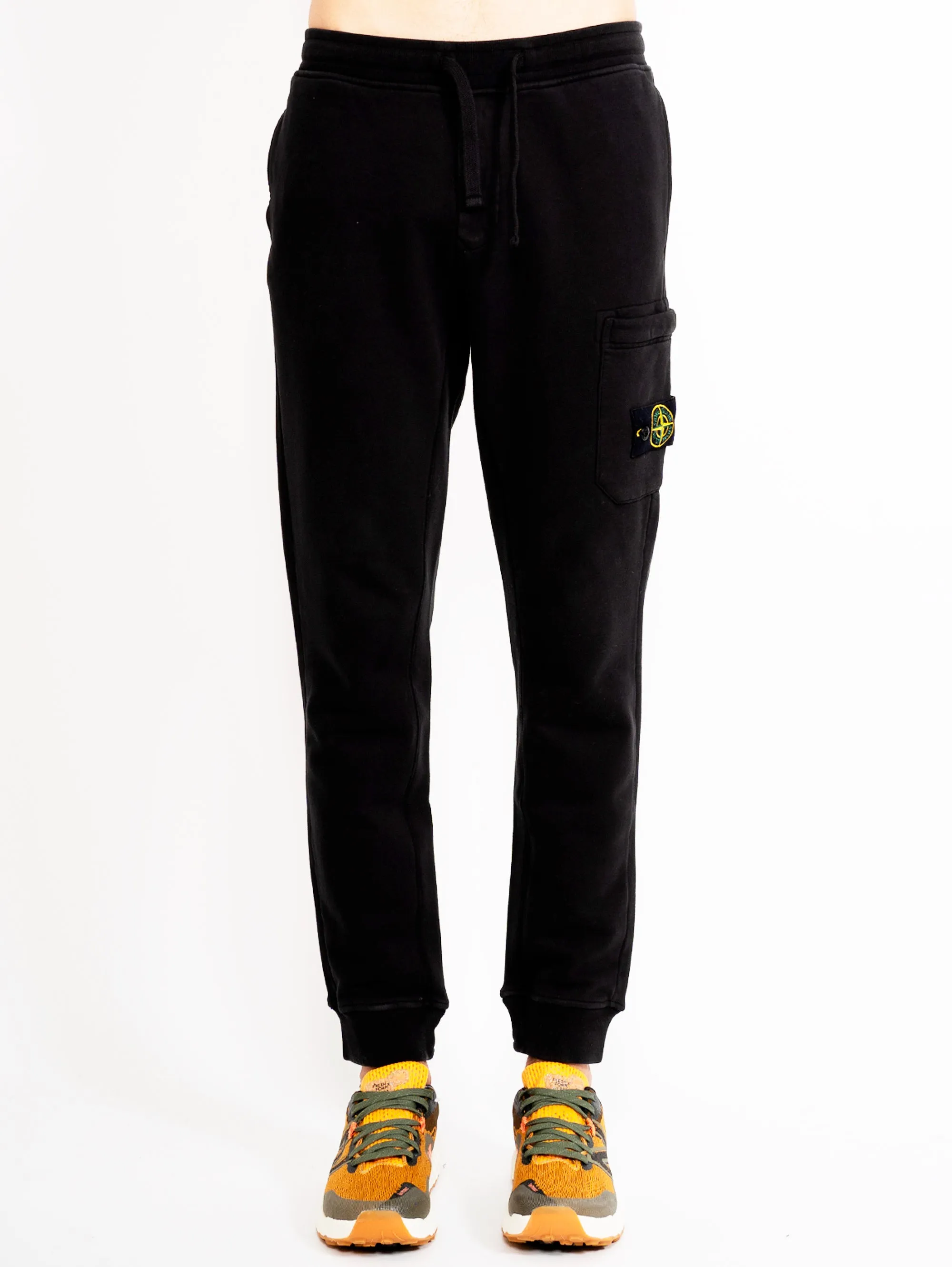 Pantaloni Cargo in Felpa Nero