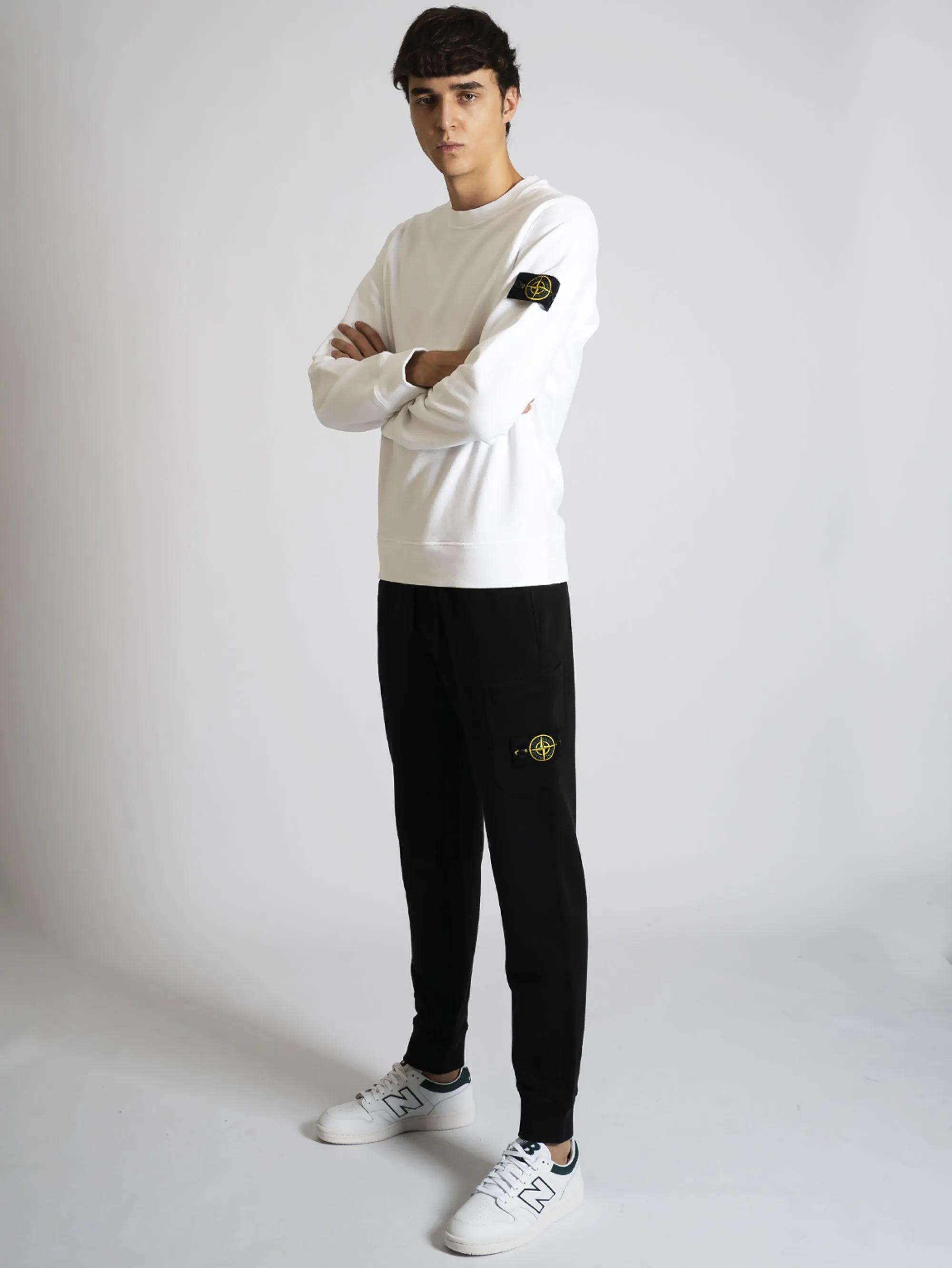 Pantaloni Cargo in Felpa Nero