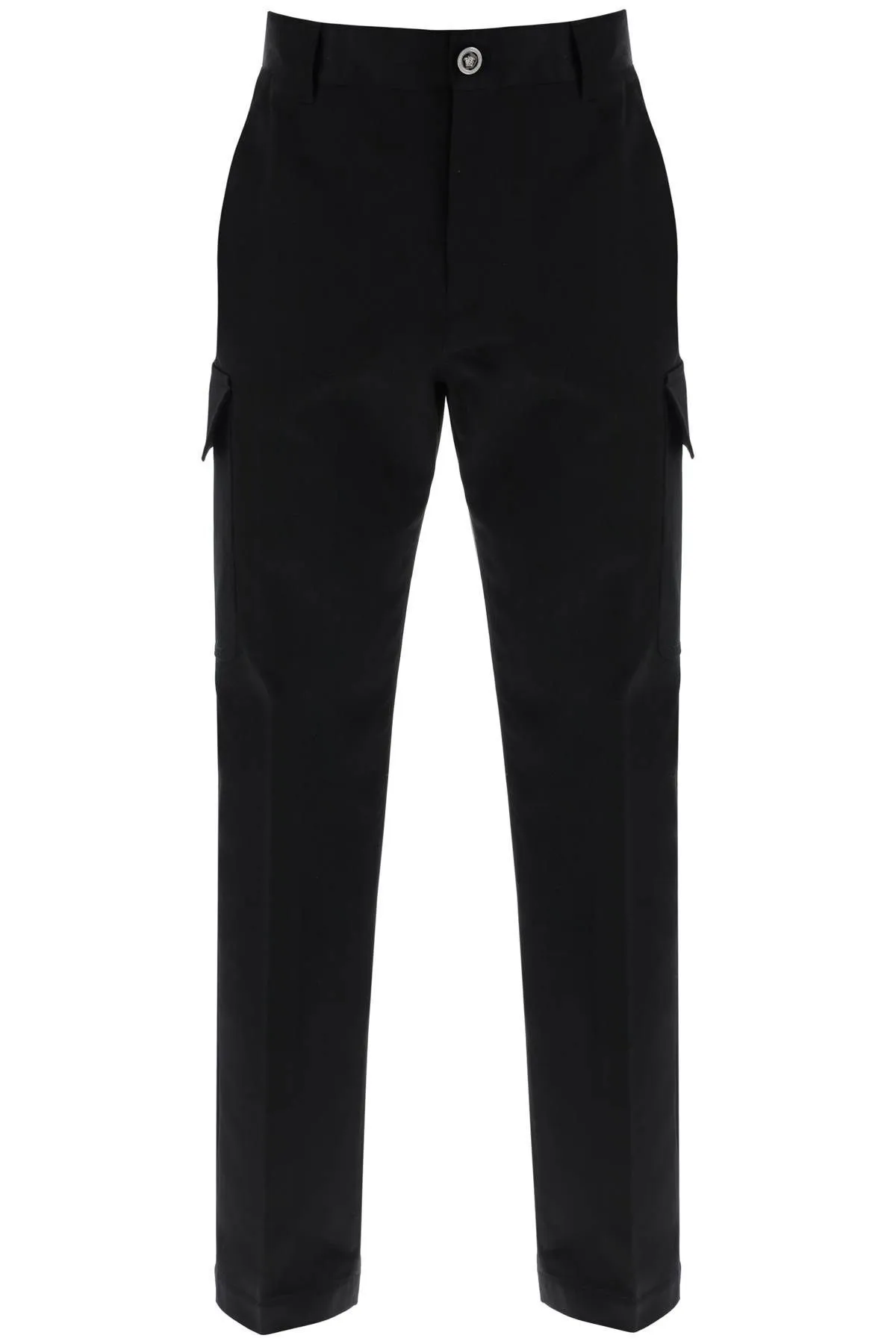 Pantaloni cargo in gabardina di cotone