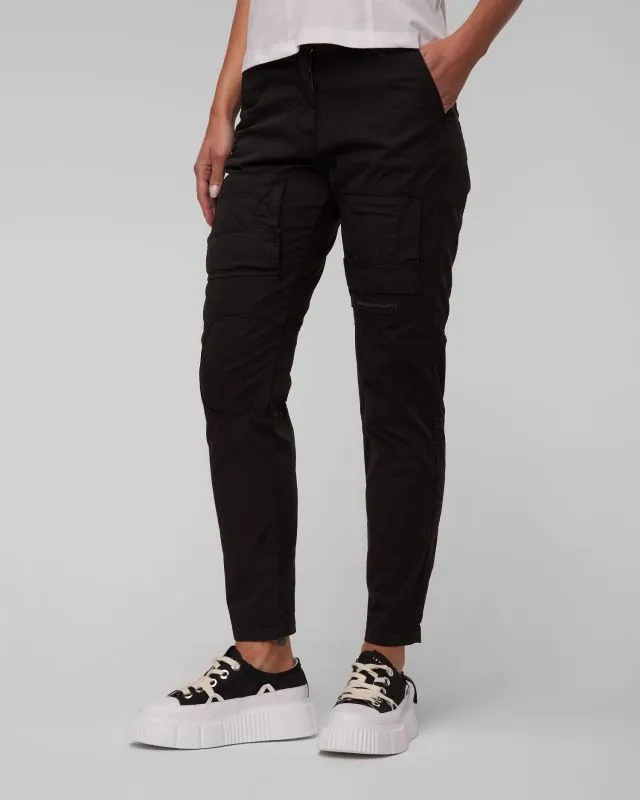 Pantaloni cargo neri da donna Aeronautica Militare