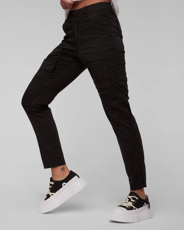 Pantaloni cargo neri da donna Aeronautica Militare