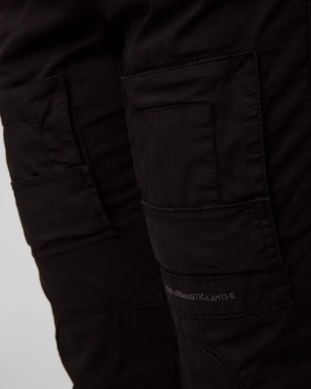Pantaloni cargo neri da donna Aeronautica Militare
