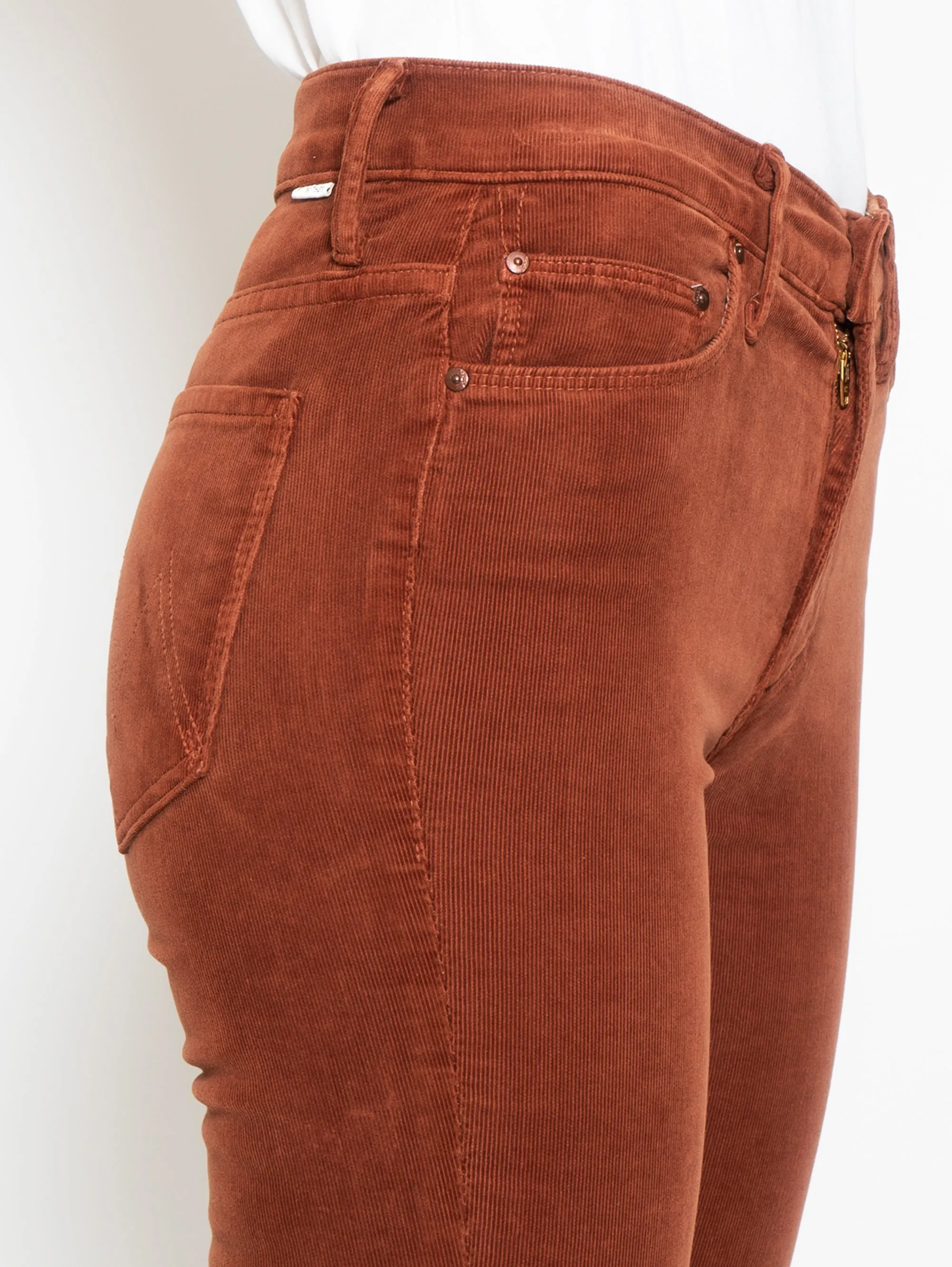 Pantaloni in Velluto a Coste Marrone