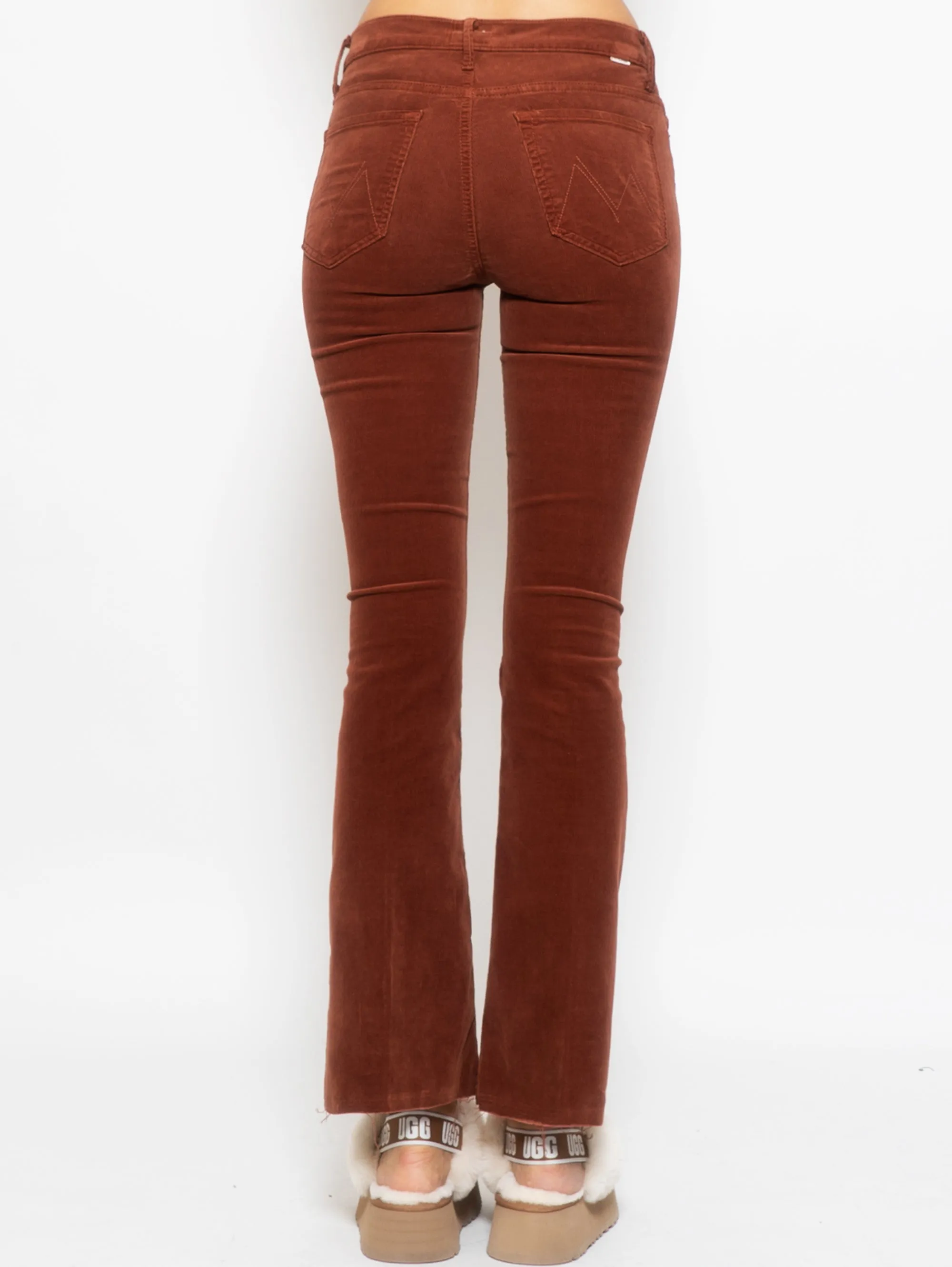 Pantaloni in Velluto a Coste Marrone