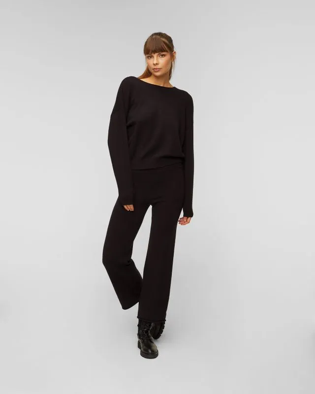 Pantaloni neri in maglia da donna Deha