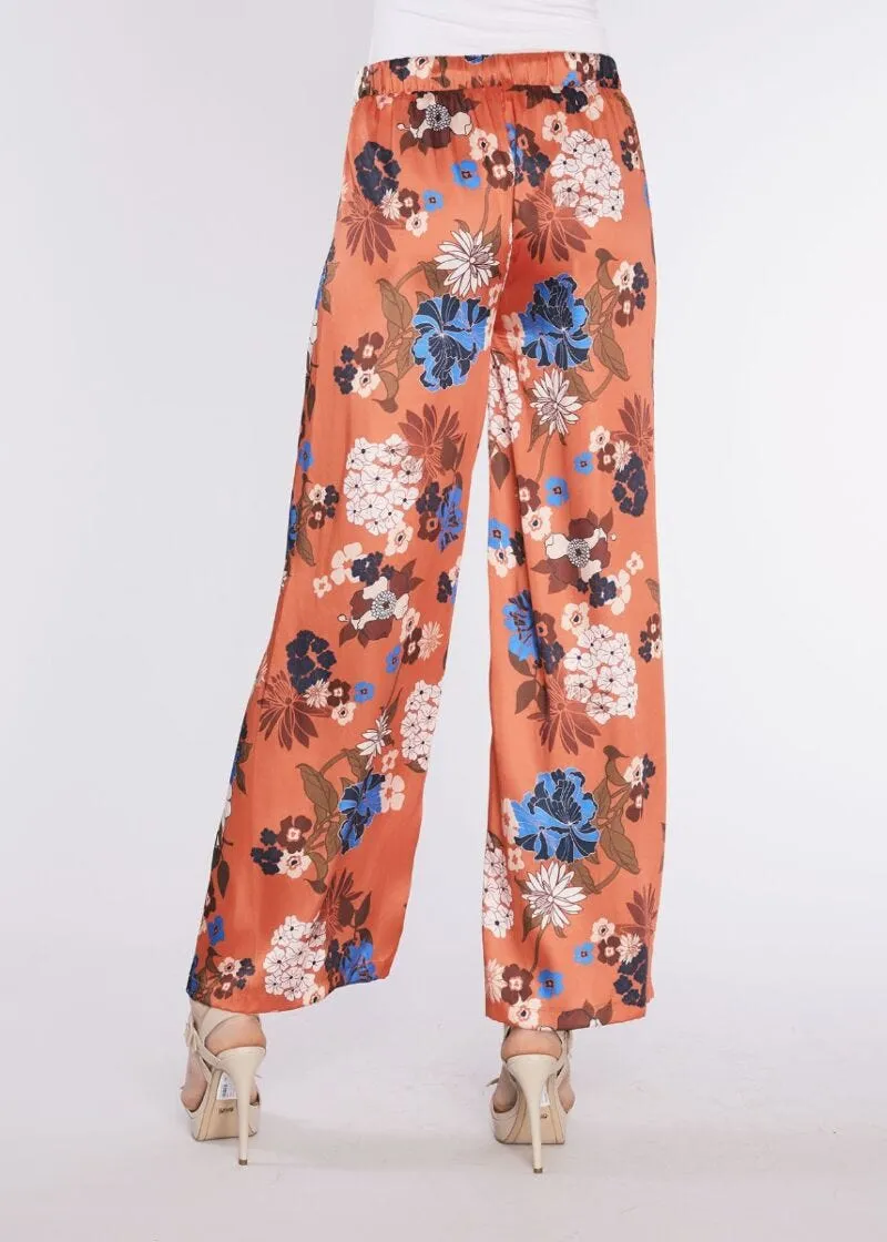 Pantaloni palazzo a fiori