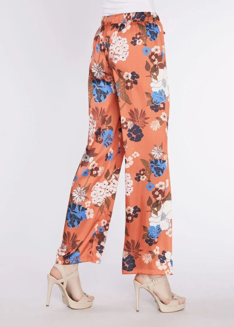 Pantaloni palazzo a fiori