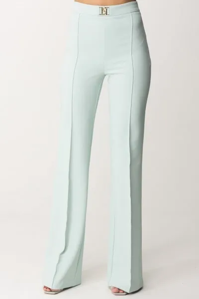 Pantaloni palazzo stretch ACQUA