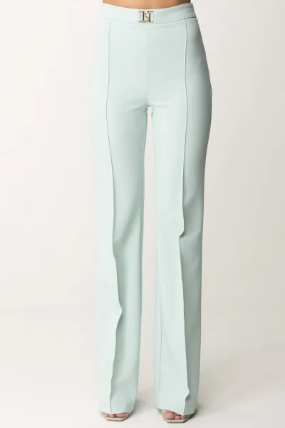 Pantaloni palazzo stretch ACQUA