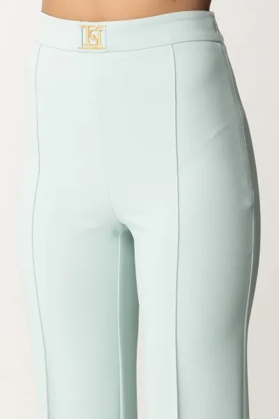 Pantaloni palazzo stretch ACQUA