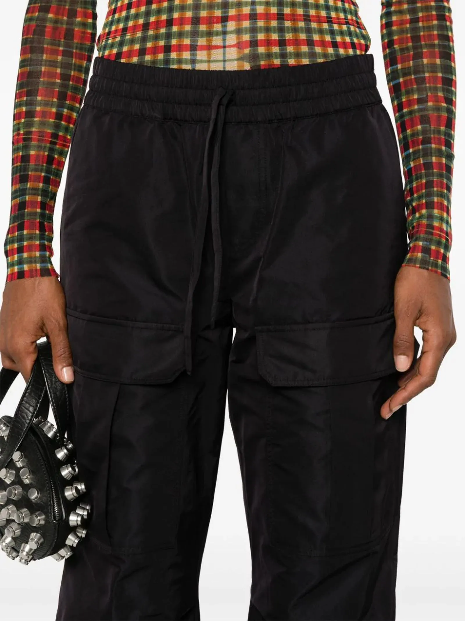 PAROSH Abbigliamento,Pantaloni Cargo blu notte 