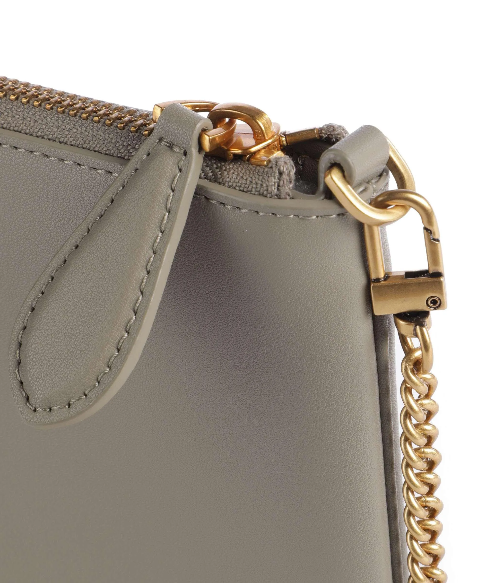  Pinko Flat Classic Borsa a tracolla pelle di vacchetta finemente grana taupe  
