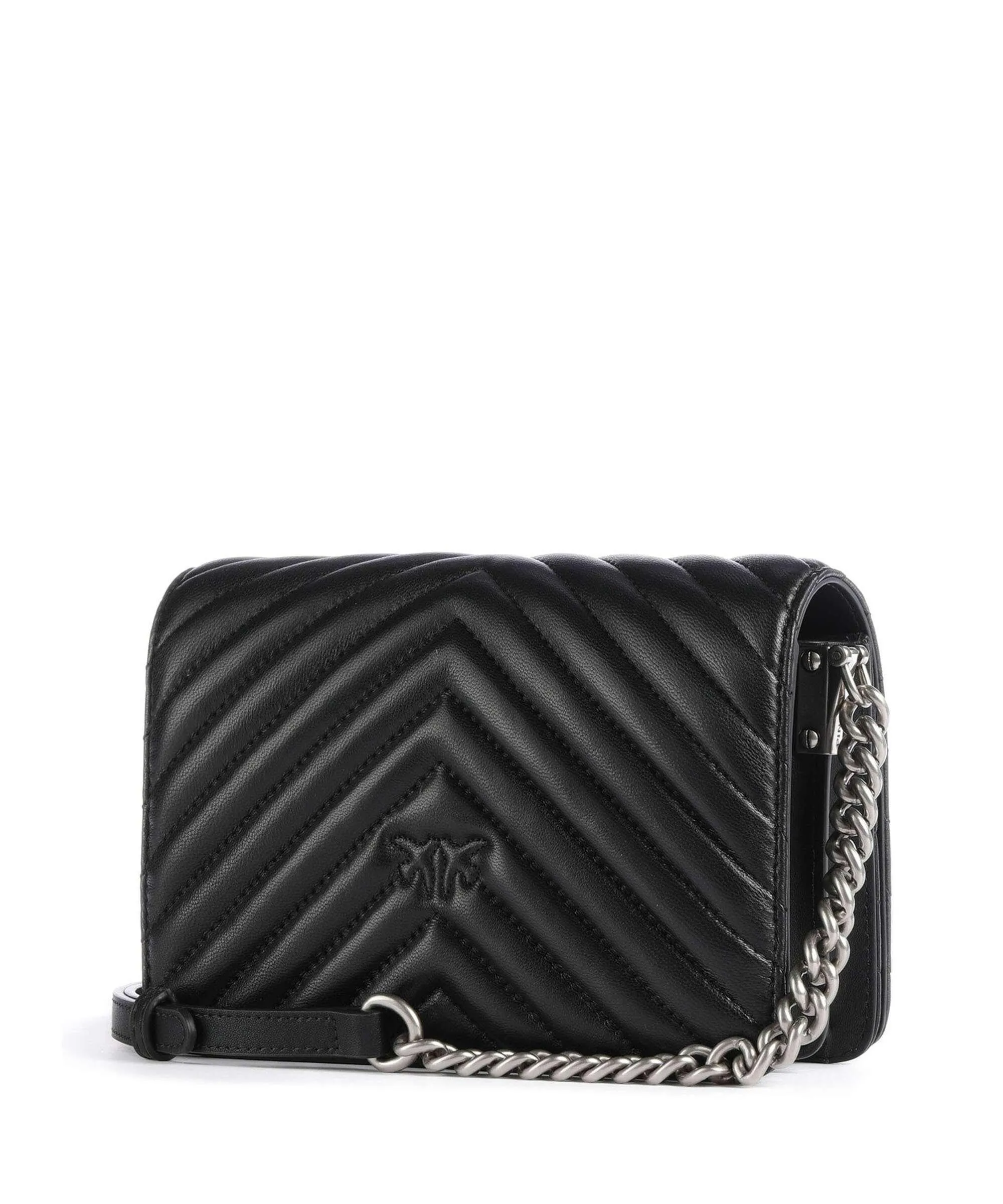  Pinko Love Click Mini Borsa a tracolla pelle di pecora nero  