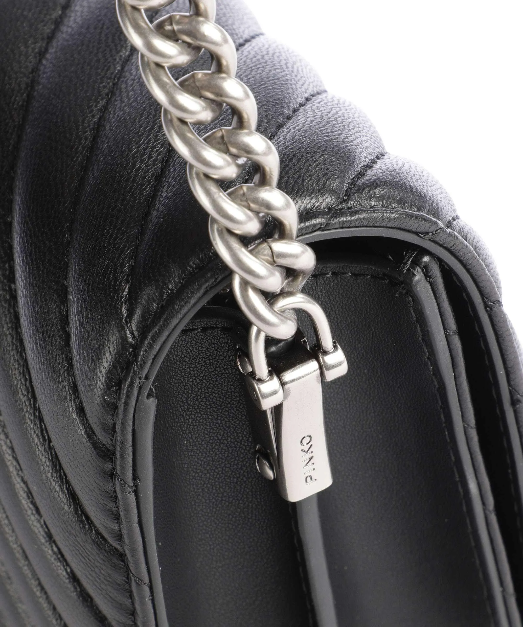 Pinko Love Click Mini Borsa a tracolla pelle di pecora nero  