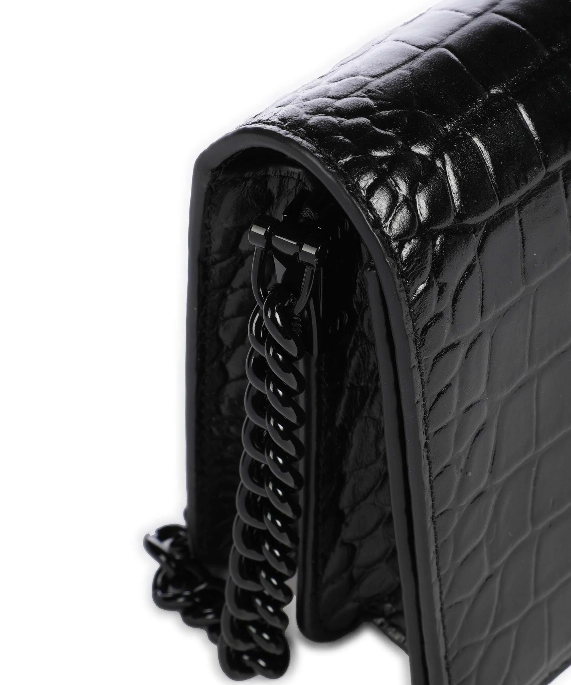  Pinko Love Click Mini Borsa a tracolla pelle di vitello goffrata nero  