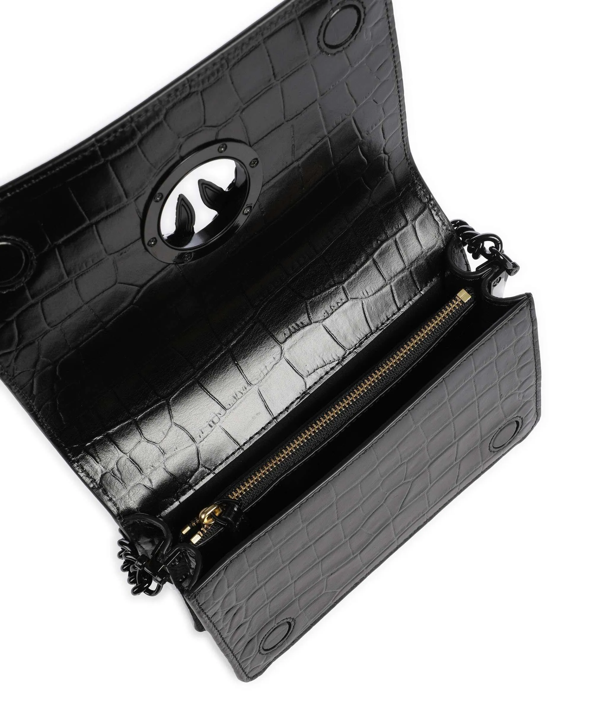  Pinko Love Click Mini Borsa a tracolla pelle di vitello goffrata nero  