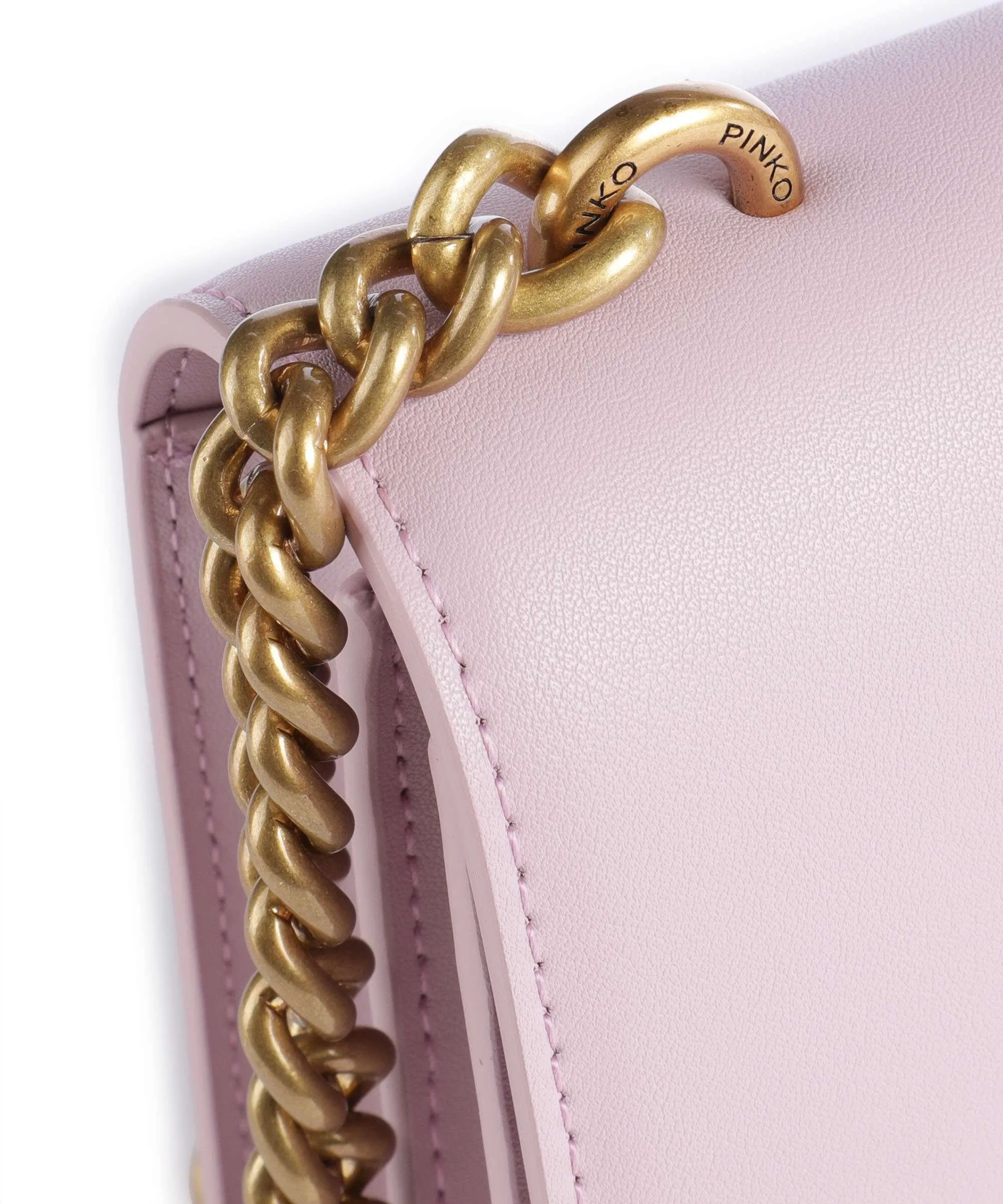  Pinko Love One Mini Borsa a tracolla pelle di vitello finemente grana viola  