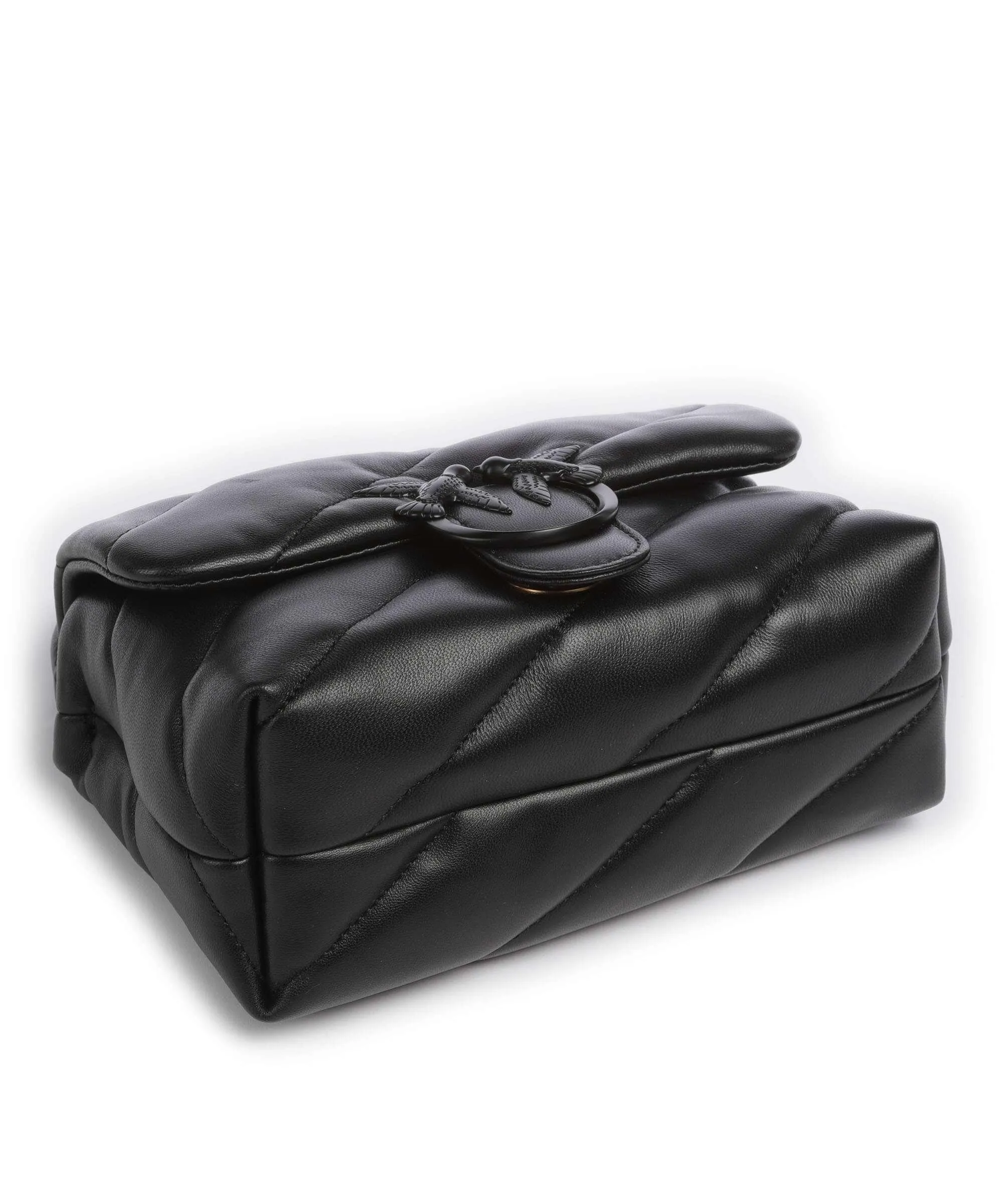  Pinko Love Puff Mini Borsa a spalla pelle di pecora nero  
