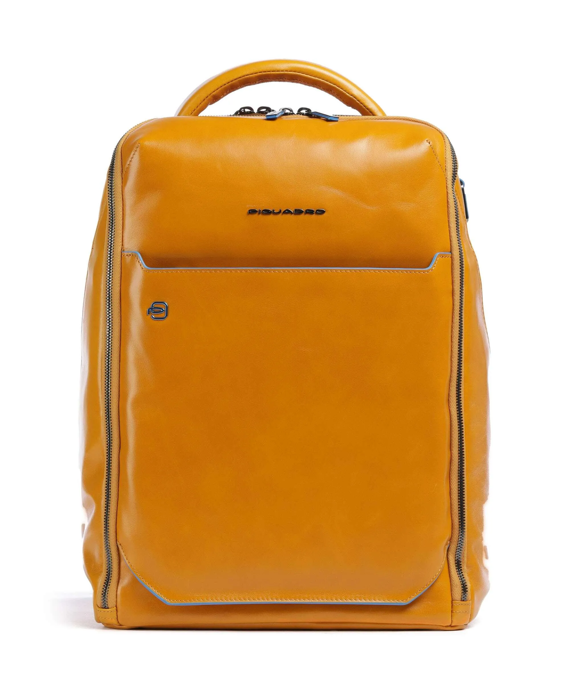  Piquadro Blue Square Zaino 15″ pelle di vacchetta finemente grana giallo  