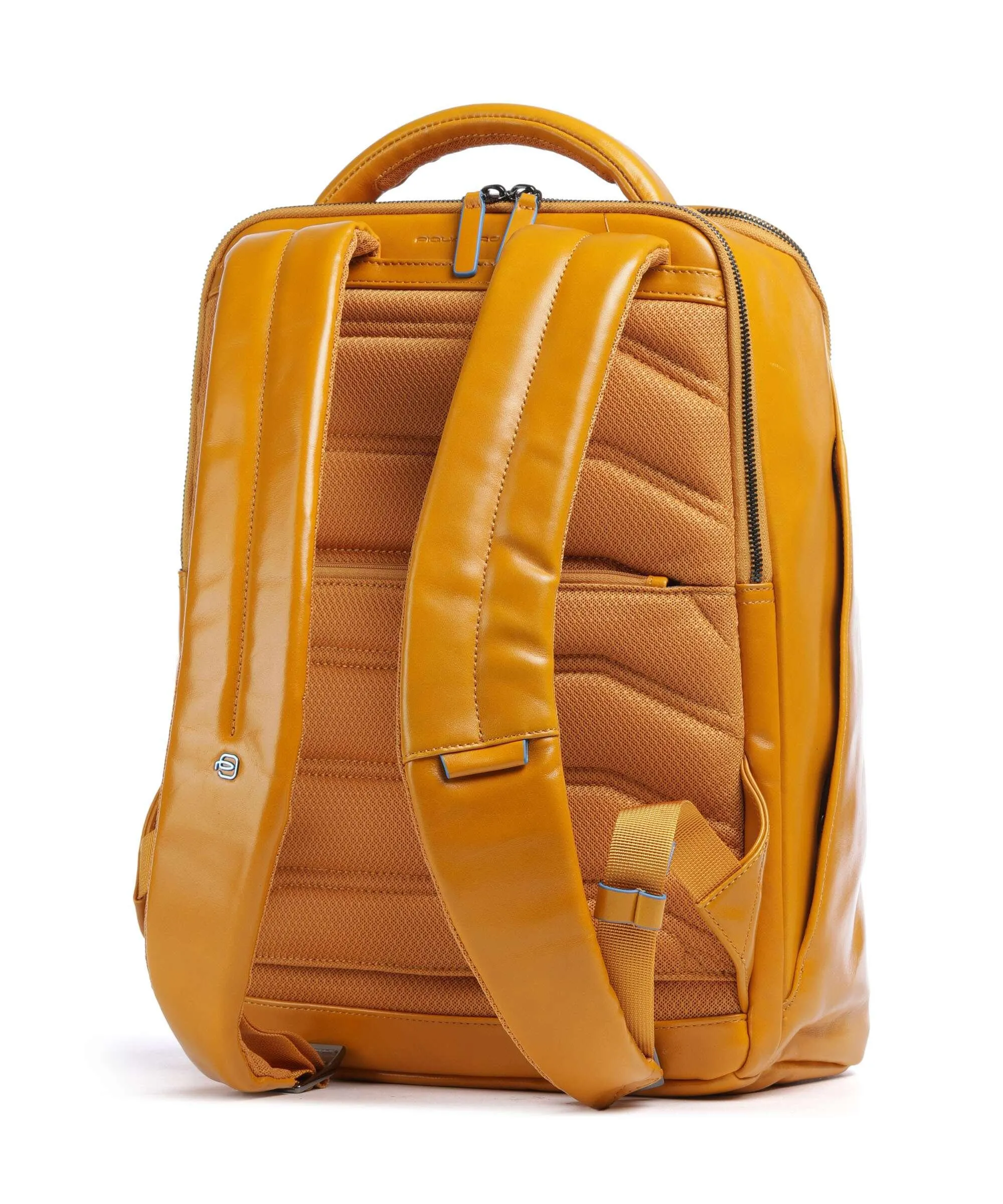  Piquadro Blue Square Zaino 15″ pelle di vacchetta finemente grana giallo  